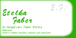 etelka faber business card